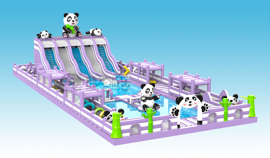 “熊猫戏水”环绕式儿童水乐园,模块化设计助力园区灵活运营