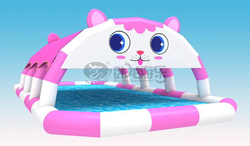 夏日亲子时光,在可爱卡通猫的“守护”下清凉嬉水