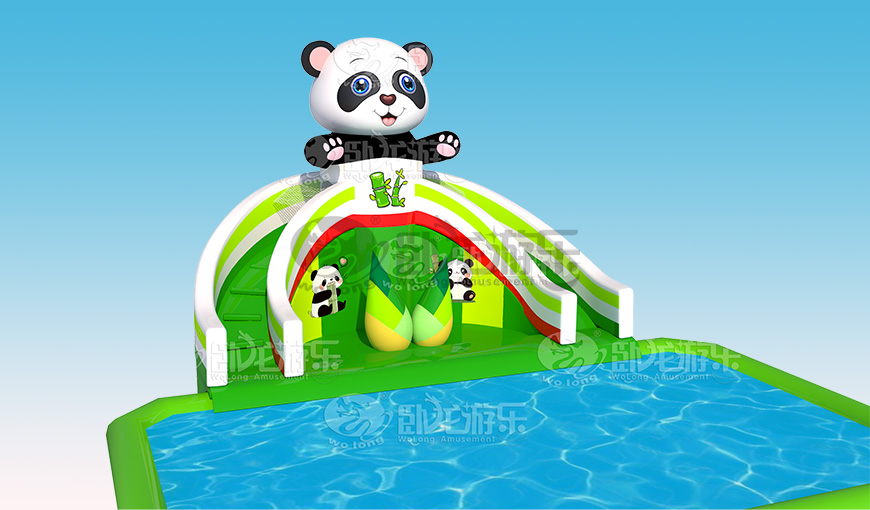 萌趣熊猫水滑梯,让夏日戏水充满童真欢乐