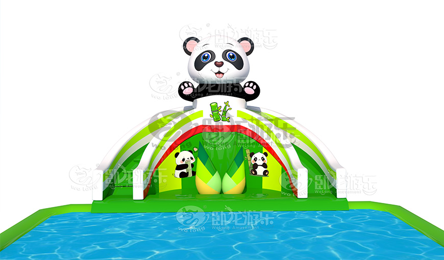 夏季炎热,来充气水滑梯消暑纳凉体验玩水的快乐