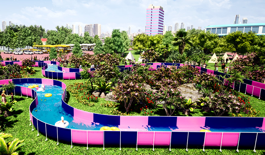 人工可移动漂流河,赋能多元场景